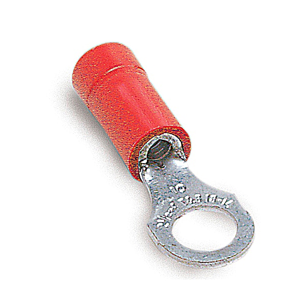 Abb Ring Terminal, #10 Stud Size, 16 AWG, 600 V, Vinyl Insulated, Red, 100 PK 18RA-10 - main